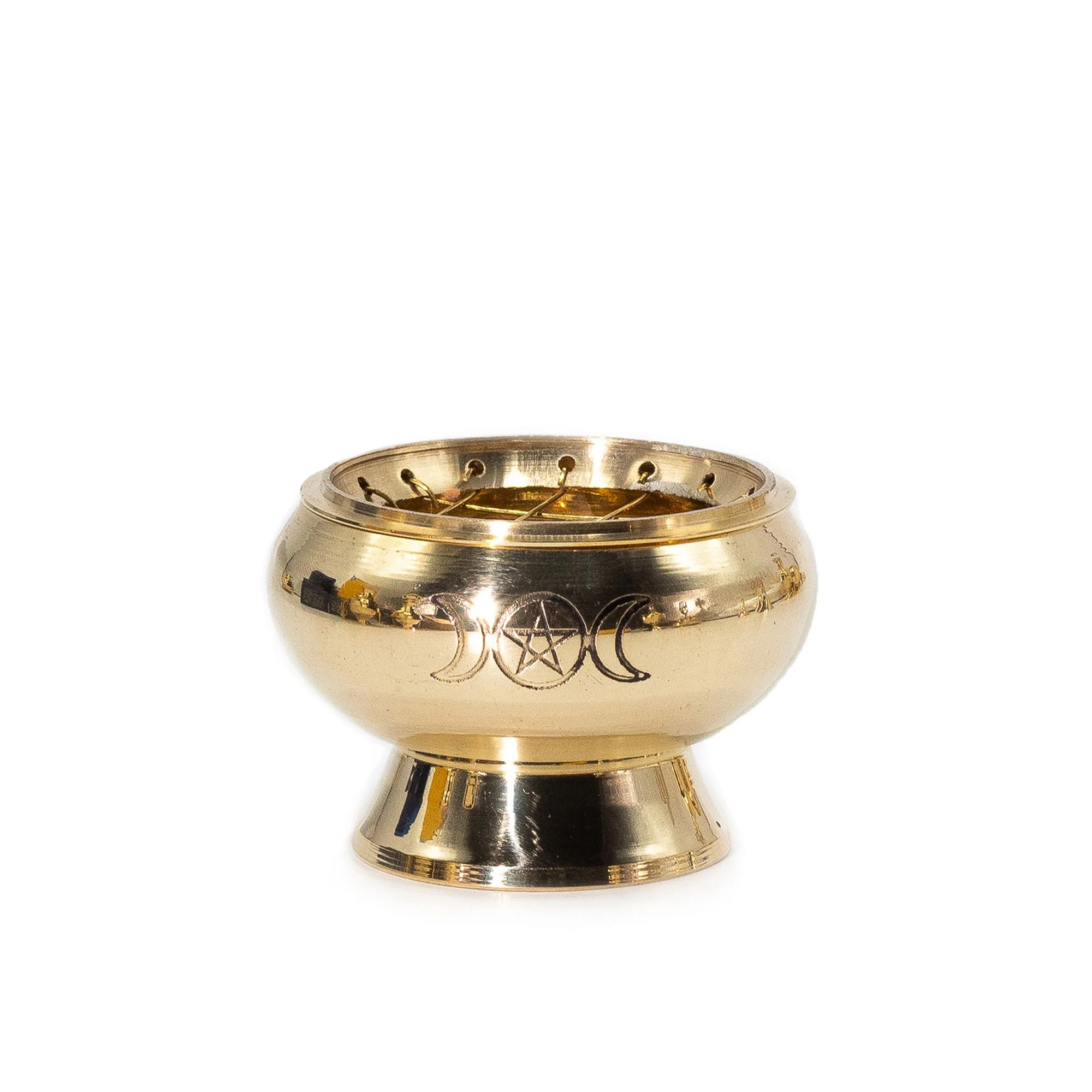 Charcoal Incense Burner – Triple Moon Pentagram
