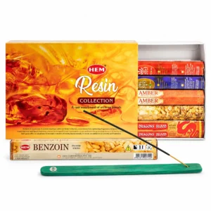 HEM resin incense collection with ashcatcher and six fragrances