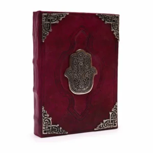 Hamsa Hefty Leather Journal – Red Tan