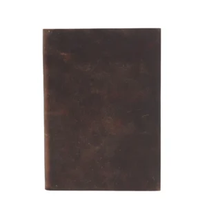 Medium Black Tan Daily Leather Journal – Lined, 18 × 13cm