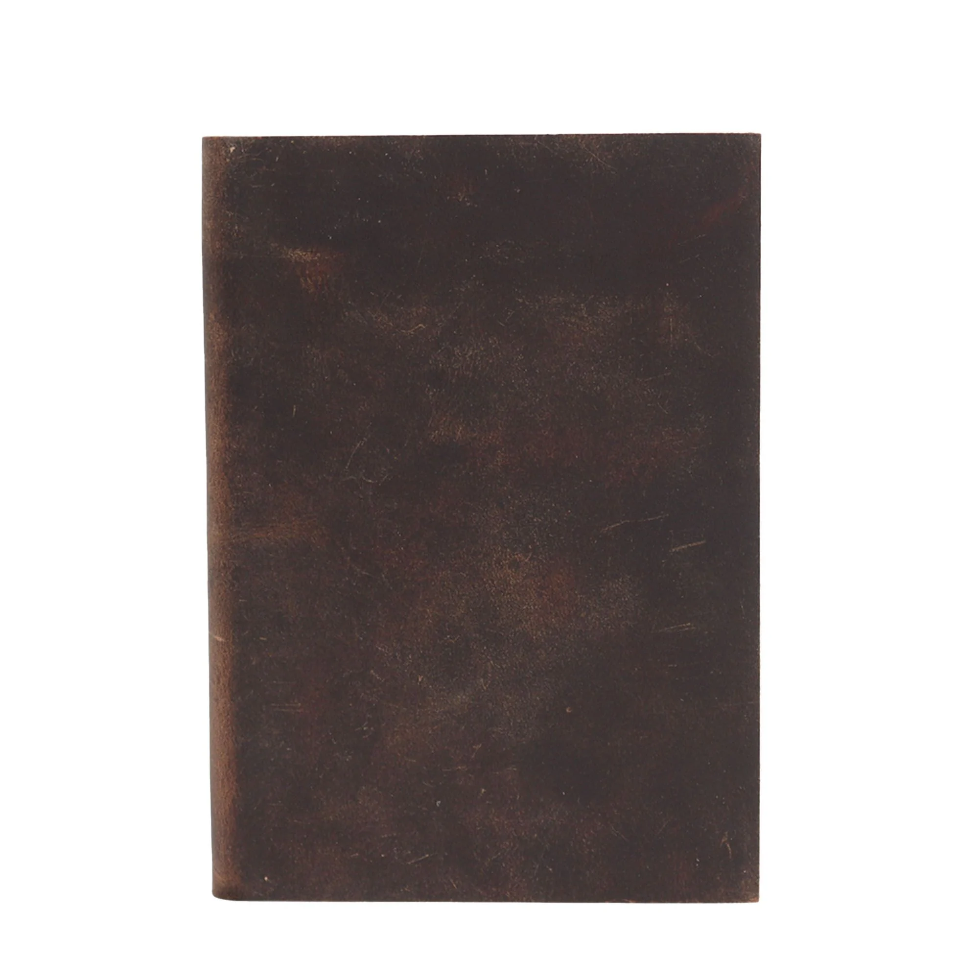 Medium Black Tan Daily Leather Journal – Lined, 18 × 13cm